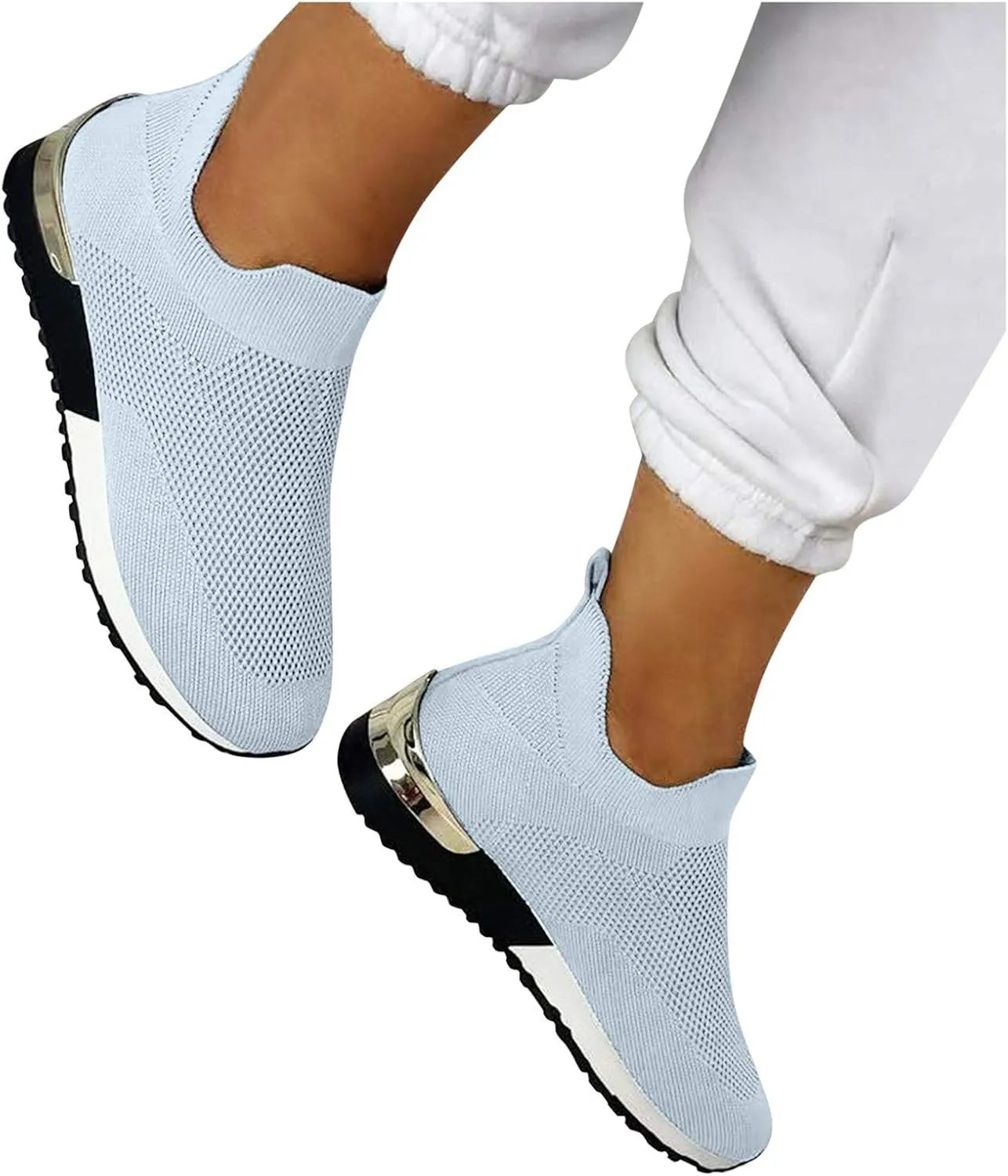 Arch Support Dress Shoes for Women Plantar Fasciitis Slip On Walking Shoes for Women Wide Women Slip On Shoes Casual Mule Chunky Platform High Sneakers for Women Zapatos De Ejercicios para Mujer Gym