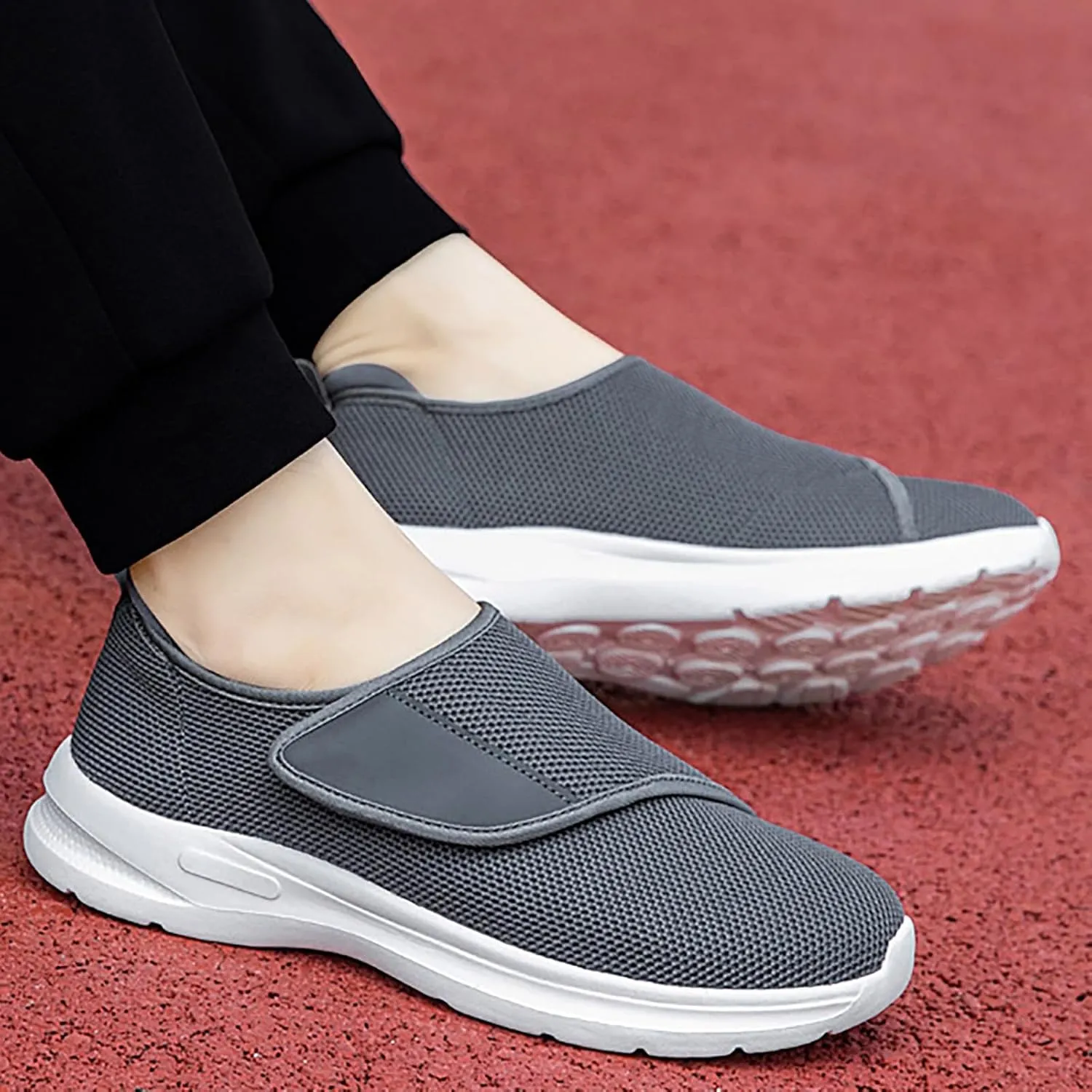 Athletic Fashion Sneakers for Men Comfortable Lightweight Casual Walking Shoe Lightweight Elderly Slip On Shoes