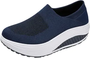 Black Platform Sneakers for Women Comfy Walking Shoes for Women Slip On Womens Casual Shoes Slip Ons Sneakers Womens Black Platform Fashion Sneakers Womens Shoes Slip On Dressy Casual Size 5.5