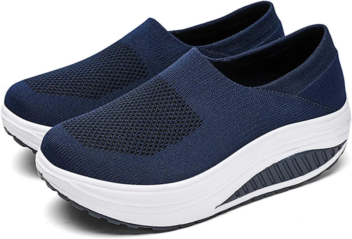 Black Platform Sneakers for Women Comfy Walking Shoes for Women Slip On Womens Casual Shoes Slip Ons Sneakers Womens Black Platform Fashion Sneakers Womens Shoes Slip On Dressy Casual Size 5.5