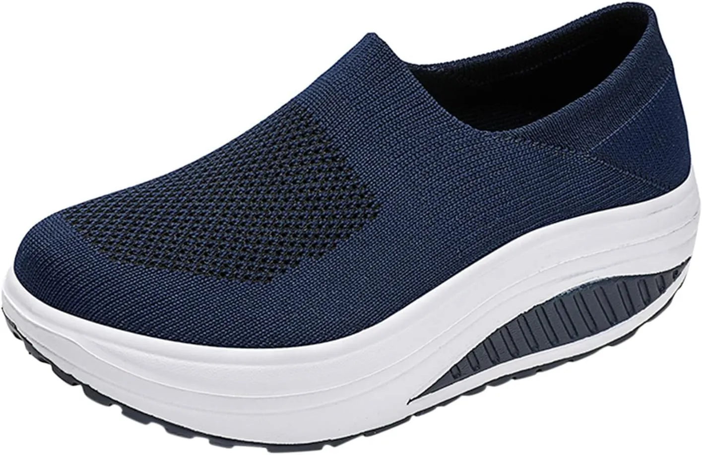 Black Platform Sneakers for Women Comfy Walking Shoes for Women Slip On Womens Casual Shoes Slip Ons Sneakers Womens Black Platform Fashion Sneakers Womens Shoes Slip On Dressy Casual Size 5.5
