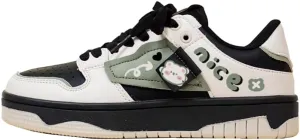 Bobo's House Unisex Women Men Shoes Kawaii Nice Bear Fashion Chunky Sneakers Walking Shoes Womens Mens Kawaii Accessories Black Vegan Leather Shoes
