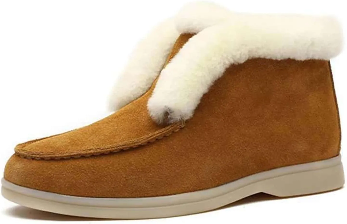 Boots For Women 2024 Ankle Booties Slip On Winter Boots Warm Snow Fashion Fur Lined Outdoor Comfortable Loafers Shoes