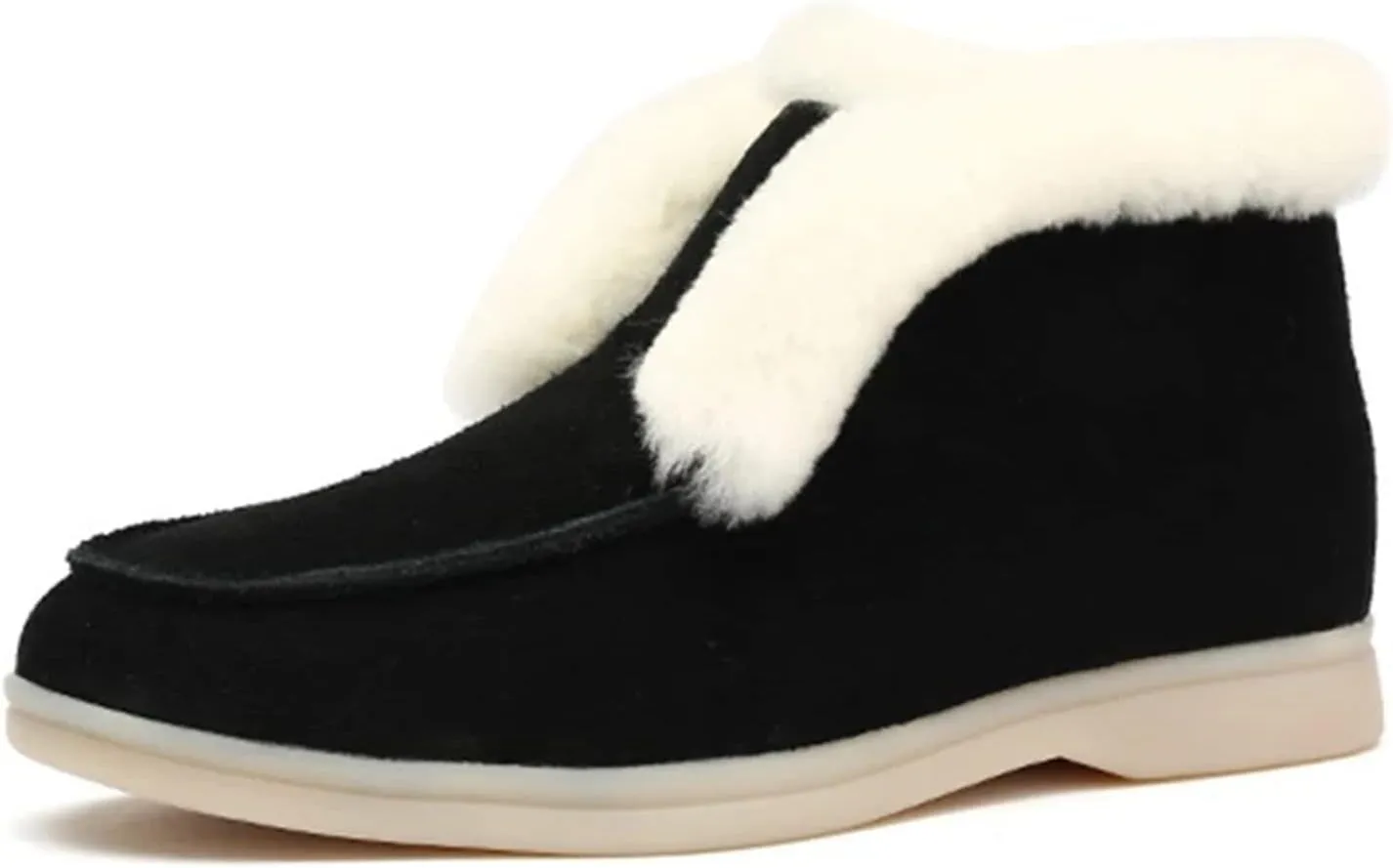 Boots For Women 2024 Ankle Booties Winter Snow Boots Slip on Fur Lined Cold Weather Warm Comfortable Loafers Shoes