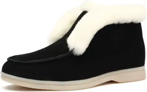 Boots For Women 2024 Ankle Booties Winter Snow Boots Slip on Fur Lined Cold Weather Warm Comfortable Loafers Shoes