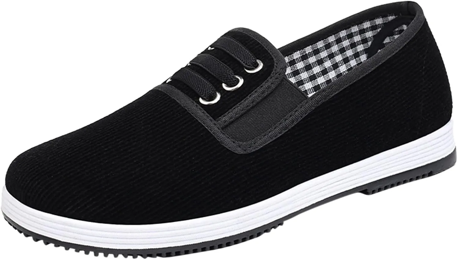 Breathable Dress Sneaker Fashion Men Casual Shoes Flat Cloth Soft Comfortable Solid Color Slip On Simple