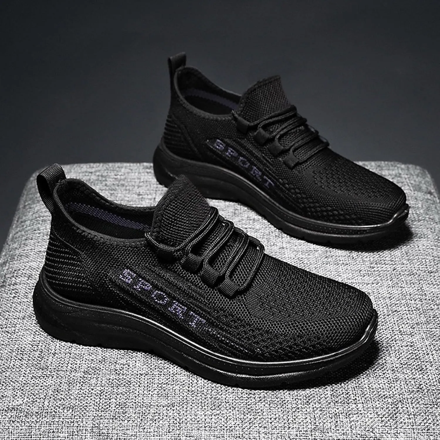 Casual Sneakers for Women Comfortable Woven Running Shoes Non Slip Lightweight Breathable Sneaker with Arch Support