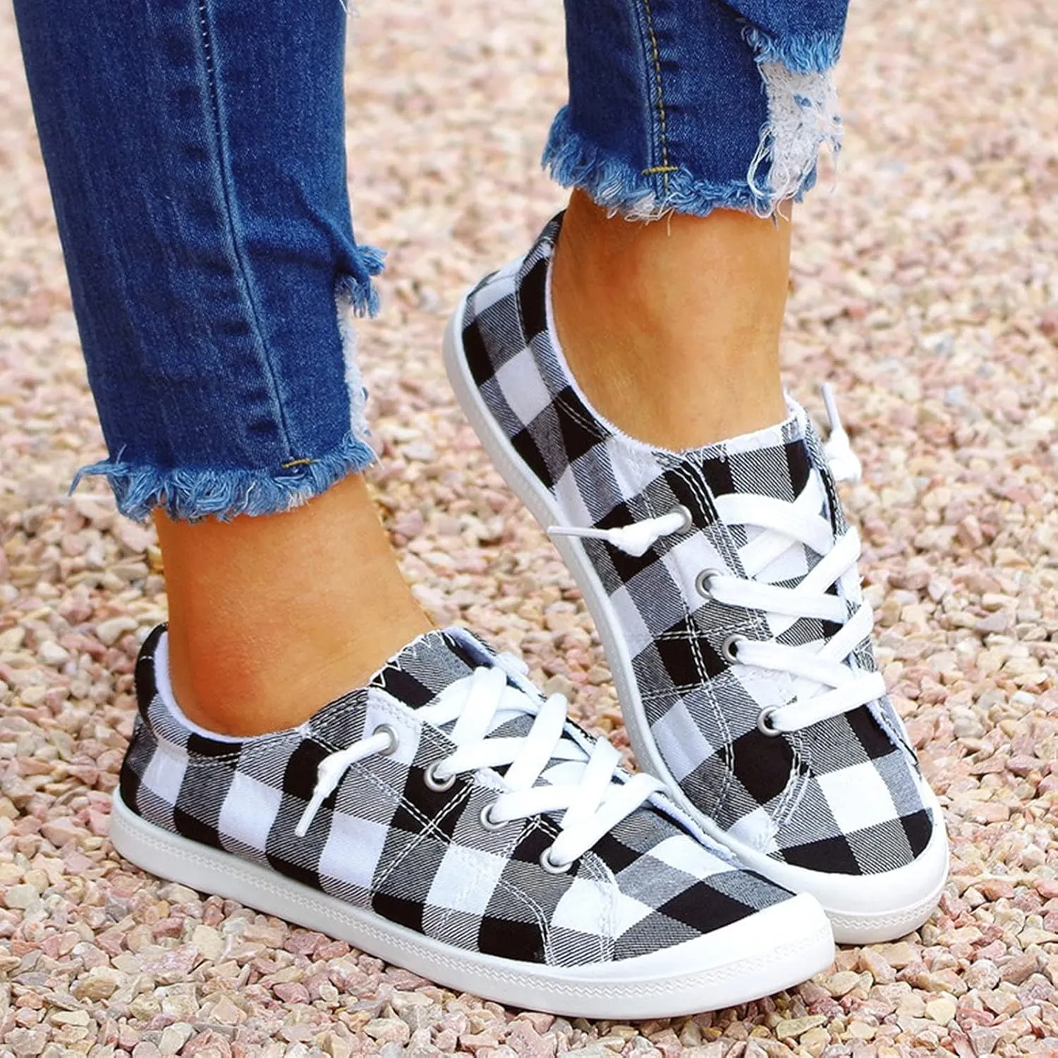Chunky Sneakers Women Comfy Slip On Shoes for Women Slip On Gym Shoes for Women Wide Width Women's Running Shoes All Black Fashion Sneakers Shoes for Women