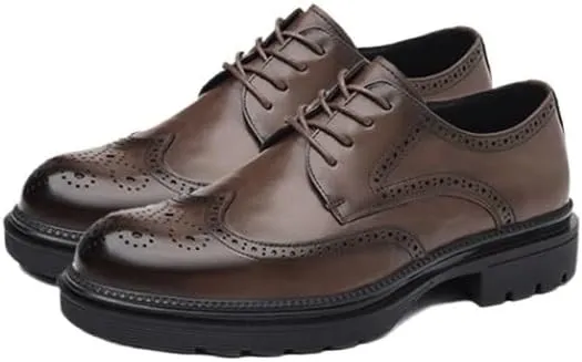 Classic Men's Oxford Dress Shoes in Genuine Leather with Cap Toe Design for Formal and Business Occasions