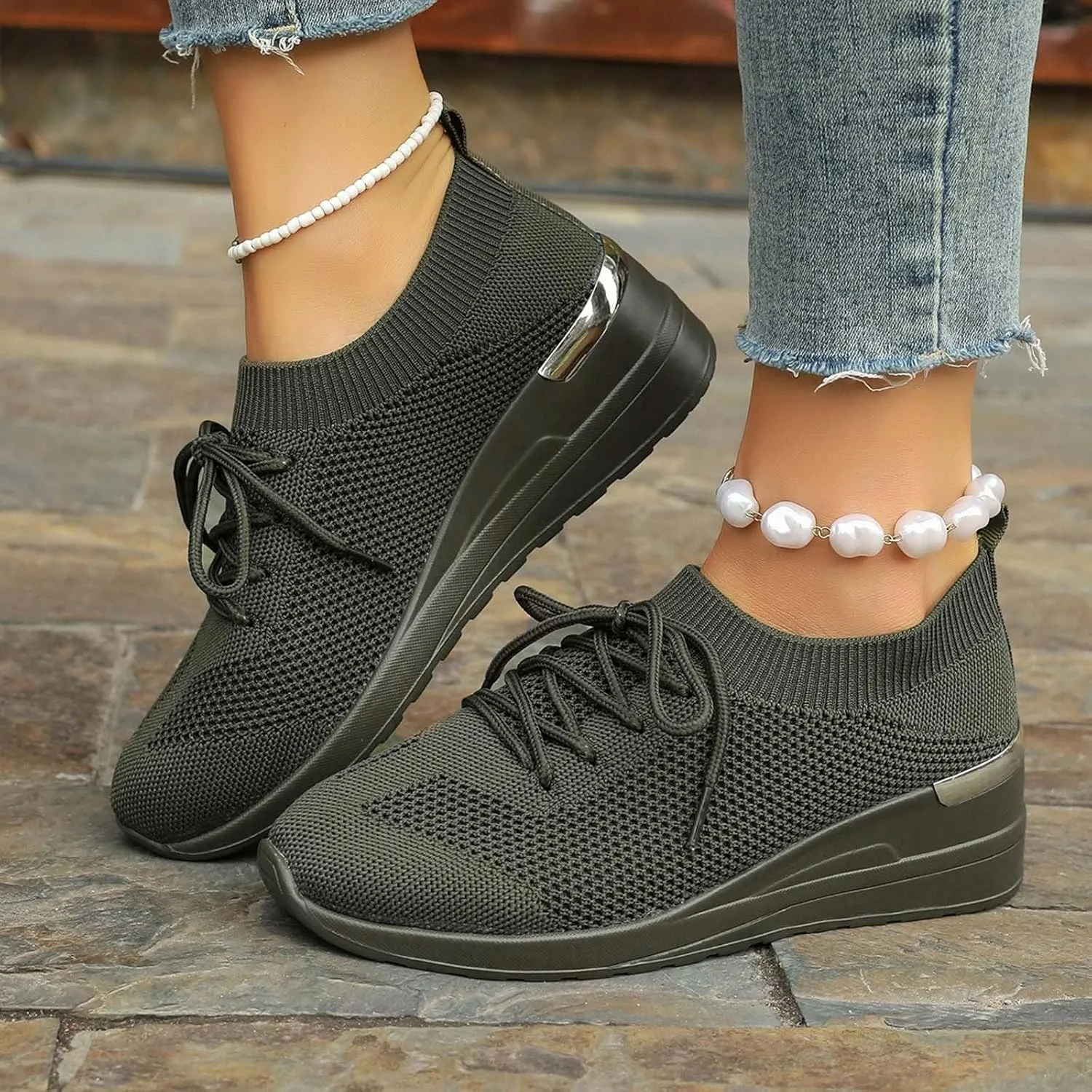 Comfort Lightweight Breathable Sneakers for Women Adjustable Barefoot Diabetic Shoes Lightweight Workout Shoe