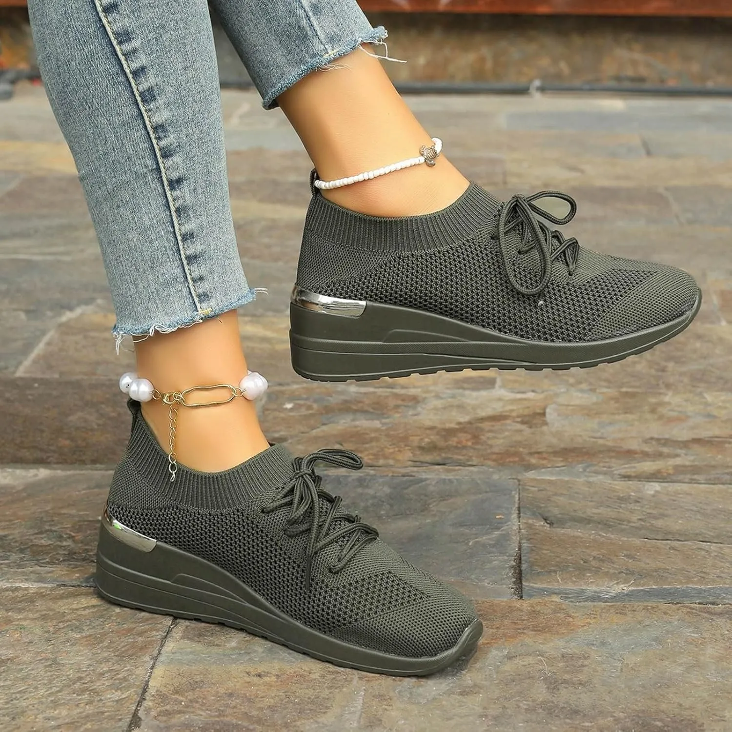 Comfort Lightweight Breathable Sneakers for Women Adjustable Barefoot Diabetic Shoes Lightweight Workout Shoe