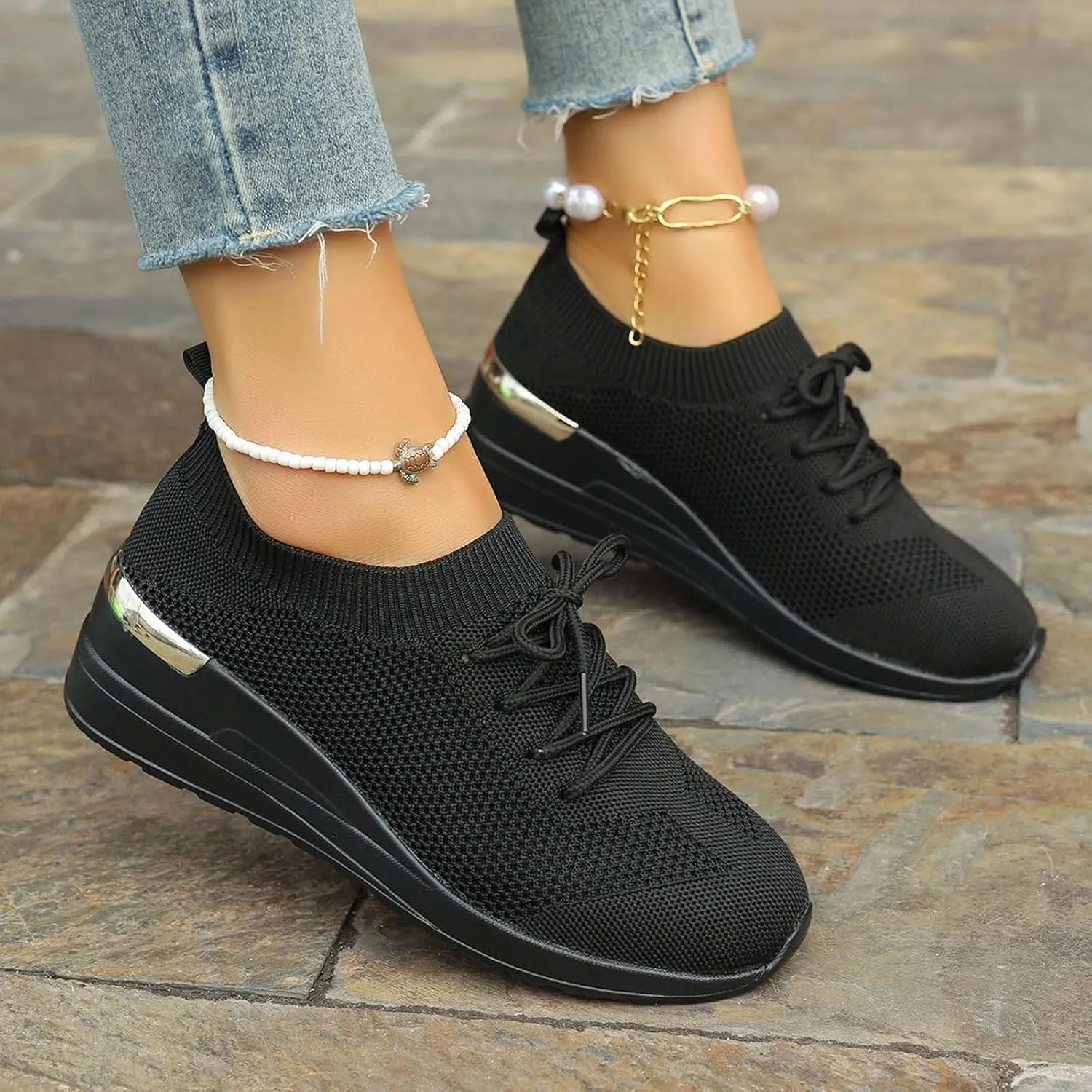 Comfort Lightweight Breathable Sneakers for Women Adjustable Barefoot Diabetic Shoes Lightweight Workout Shoe