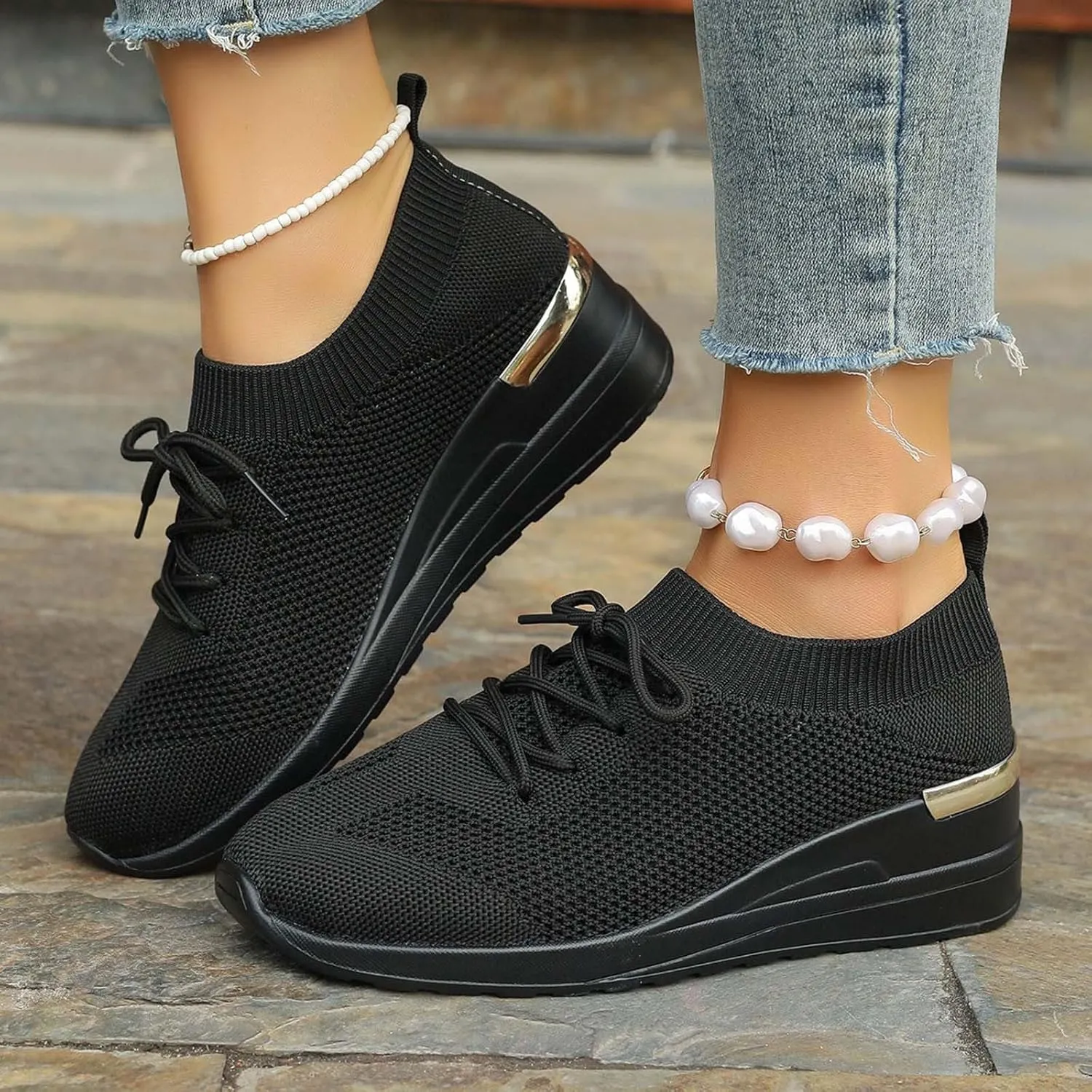 Comfort Lightweight Breathable Sneakers for Women Adjustable Barefoot Diabetic Shoes Lightweight Workout Shoe
