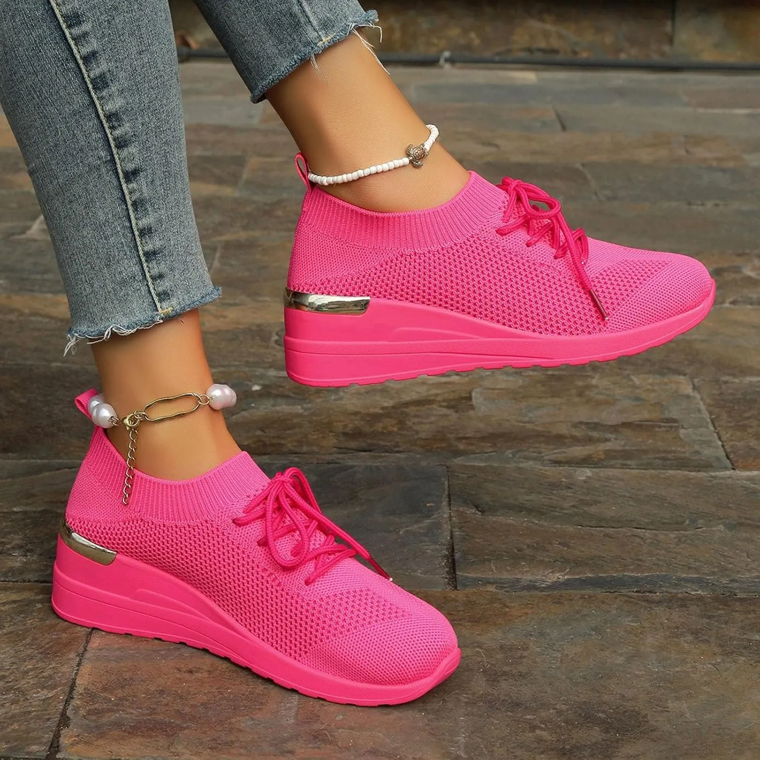 Comfort Lightweight Breathable Sneakers for Women Adjustable Barefoot Diabetic Shoes Lightweight Workout Shoe