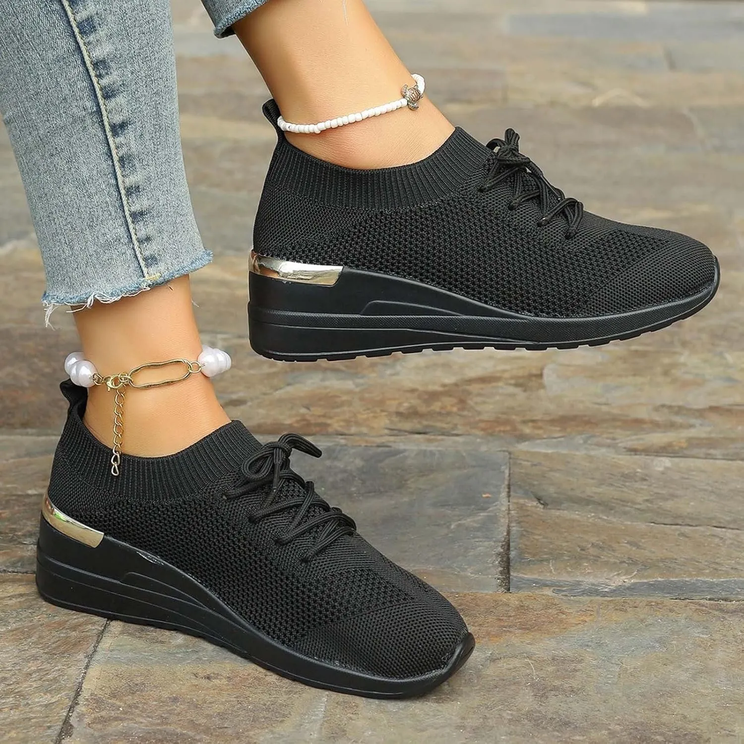 Comfort Lightweight Breathable Sneakers for Women Adjustable Barefoot Diabetic Shoes Lightweight Workout Shoe