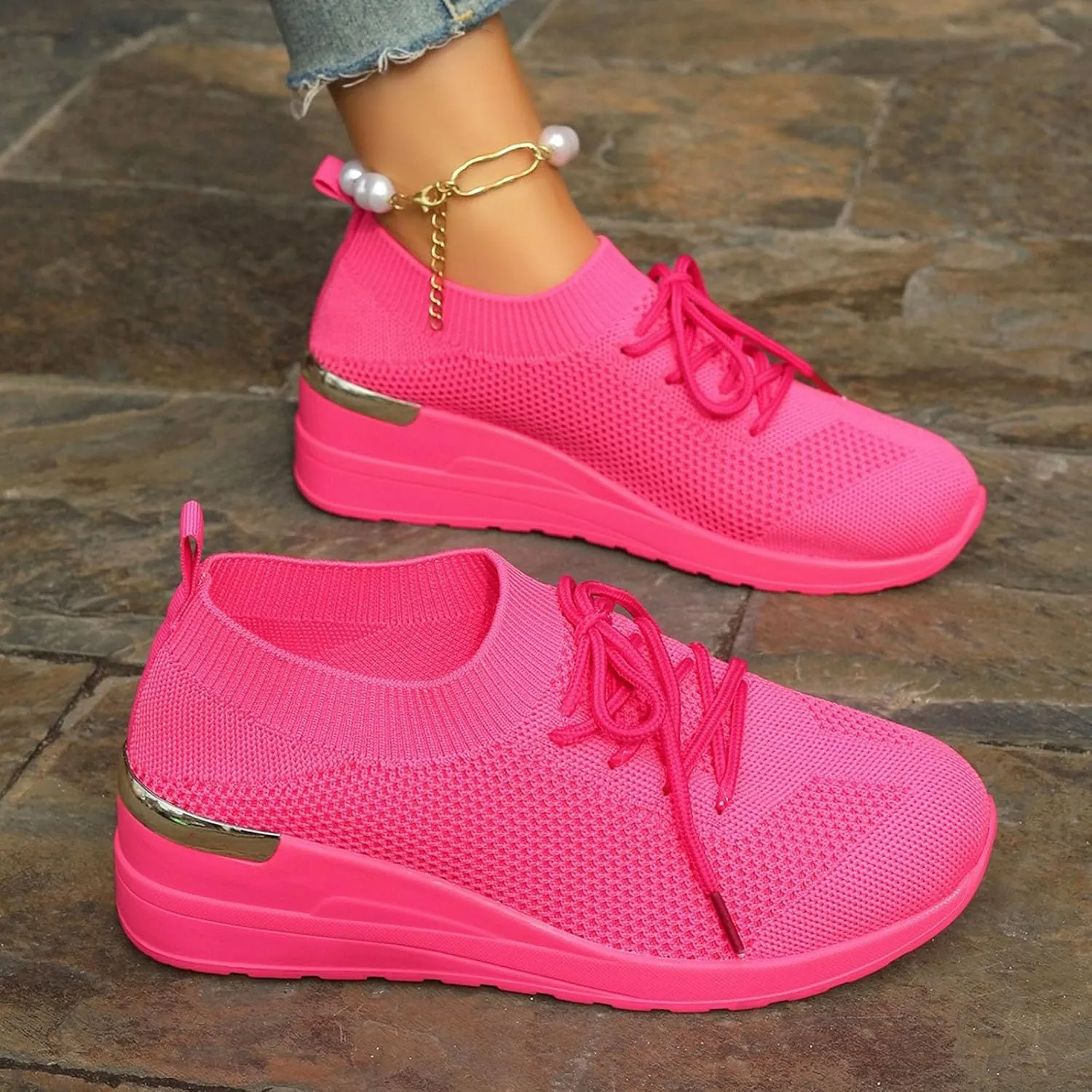 Comfort Lightweight Breathable Sneakers for Women Mesh Lightweight Sneaker for Work Arch Support Walking Shoe