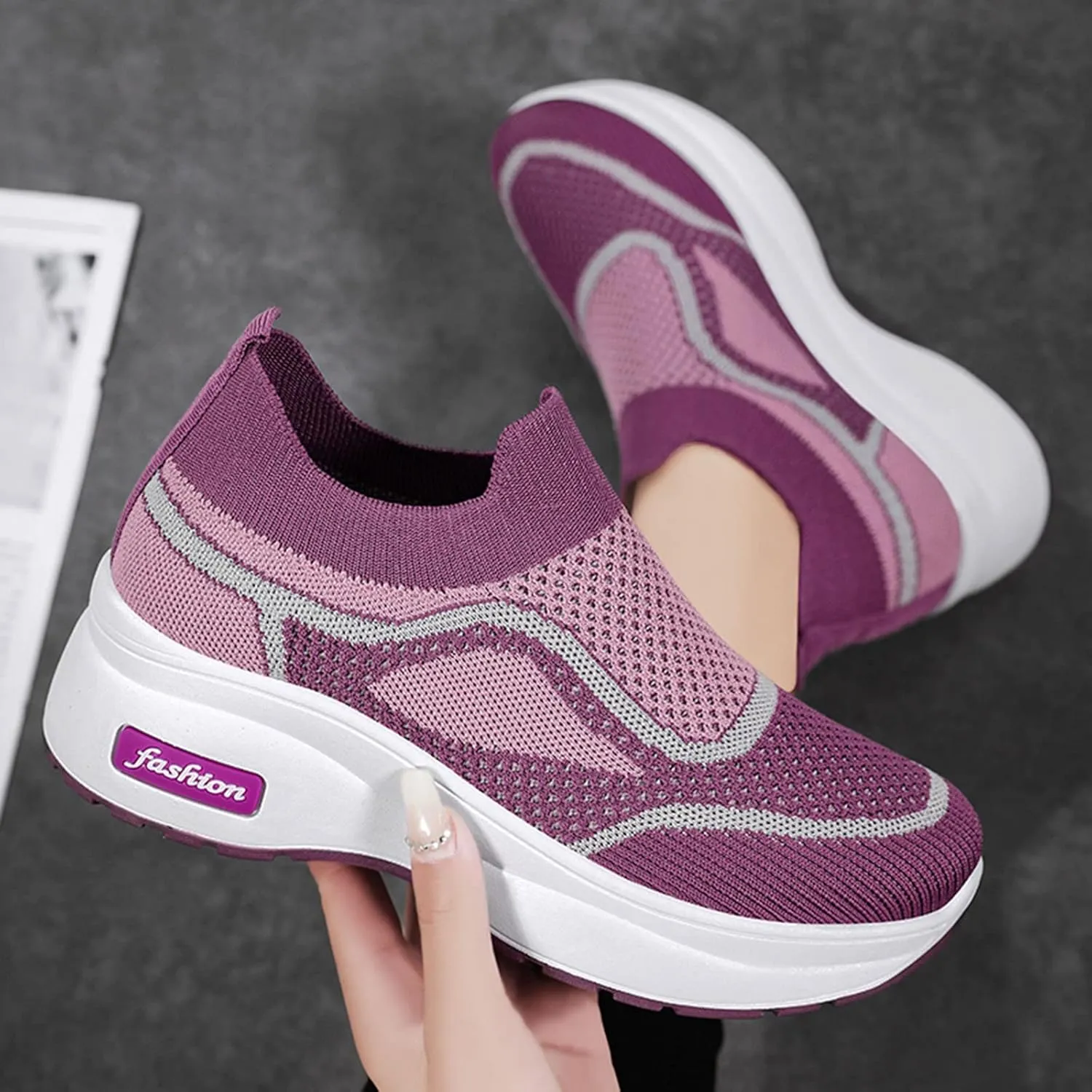 Fall Platform Sneakers for Women 2023 Women Orthopedic Sneakers Walking Shoes Women's Running Shoes Size 7 Womens Slip On Sneakers Size 7 Ankle Tenis Antideslizantes para Mujer De Cocina