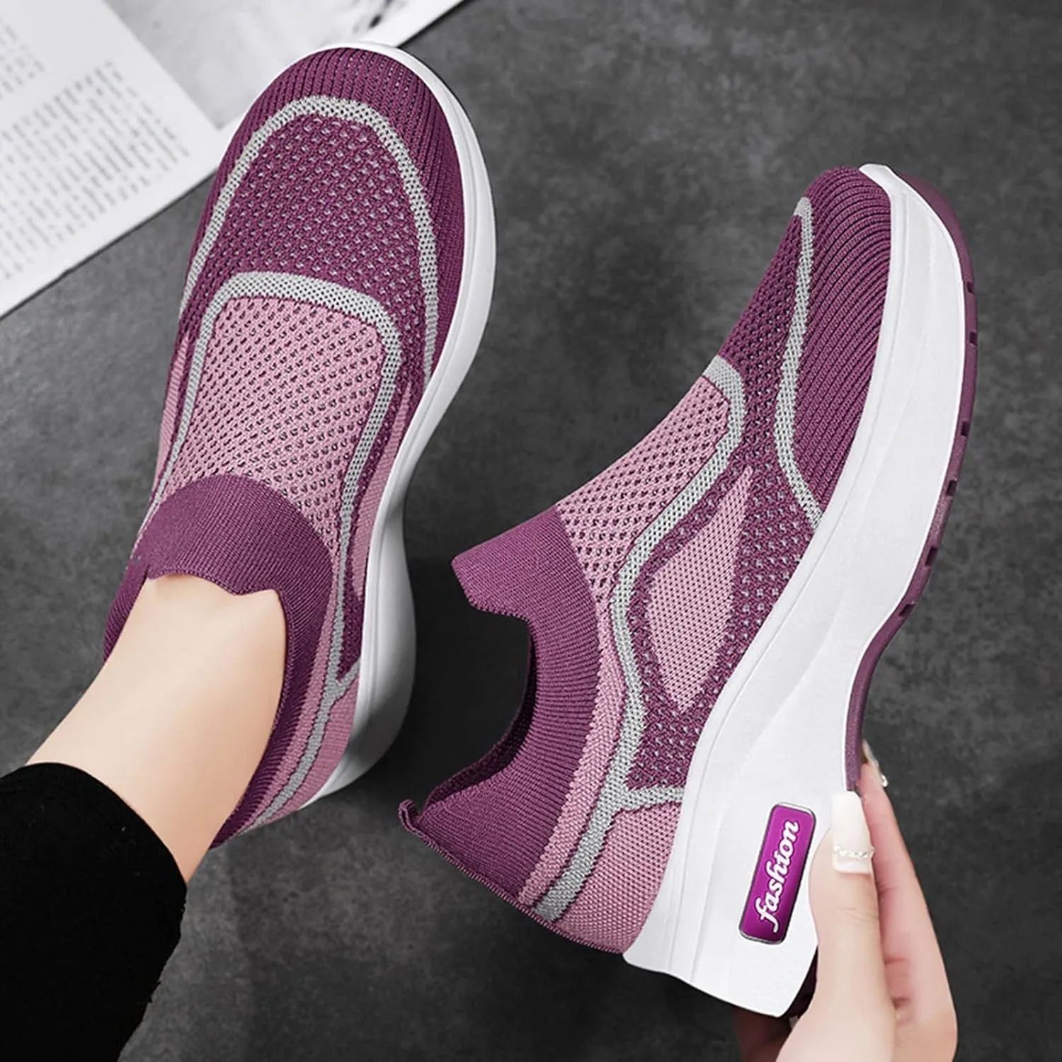 Fall Platform Sneakers for Women 2023 Women Orthopedic Sneakers Walking Shoes Women's Running Shoes Size 7 Womens Slip On Sneakers Size 7 Ankle Tenis Antideslizantes para Mujer De Cocina