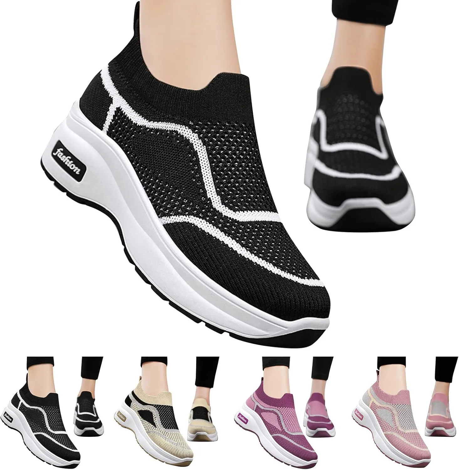 Fall Platform Sneakers for Women 2023 Women Orthopedic Sneakers Walking Shoes Women's Running Shoes Size 7 Womens Slip On Sneakers Size 7 Ankle Tenis Antideslizantes para Mujer De Cocina