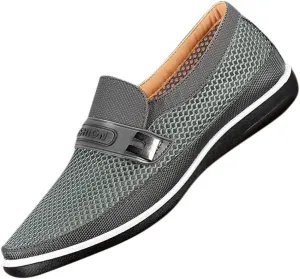 Fashion Sneakers Comfortable Shoes Soft Hollow Slip On Summer Shoes Breathable Bottom Men's Casual Mesh Men's