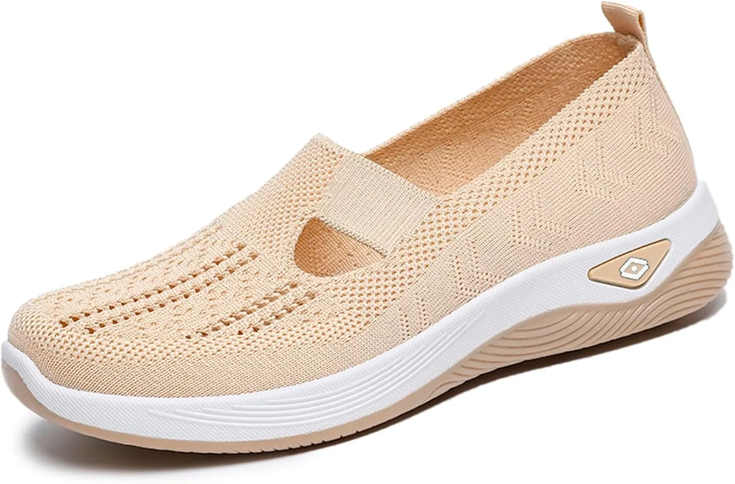 Fashion Summer Women Sports Shoes Flat Bottom Non Slip Mesh Hollow Upper Breathable Soft Slip On Casual Style Shoes for Men Wide