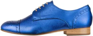 FSJ Women Perforated Lace-up Oxfords Multicolor Leather Cap Toe Comfort Flat Pumps Vintage Ladis Oxfords Shoes Size 4-15 US