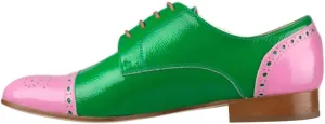 FSJ Women Perforated Lace-up Oxfords Multicolor Leather Cap Toe Comfort Flat Pumps Vintage Ladis Oxfords Shoes Size 4-15 US