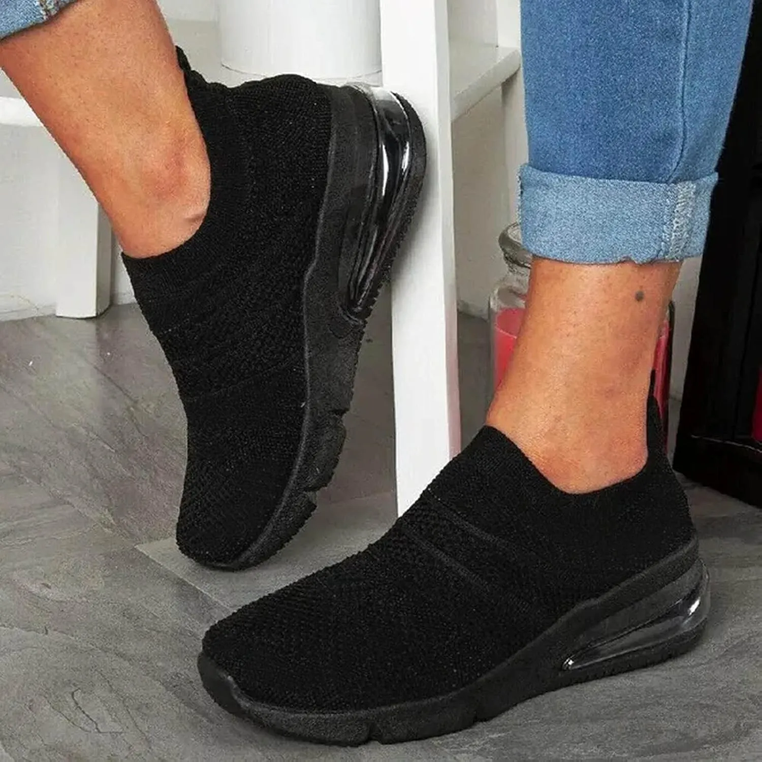 High Top Sneakers Black Arch Support Women Womens Tennis Shoes Size 9 Wide Women Slip On Shoes Casual Mule Fashion High Top Sneakers for Women 2023 Women Walking Shoes Slip Ons