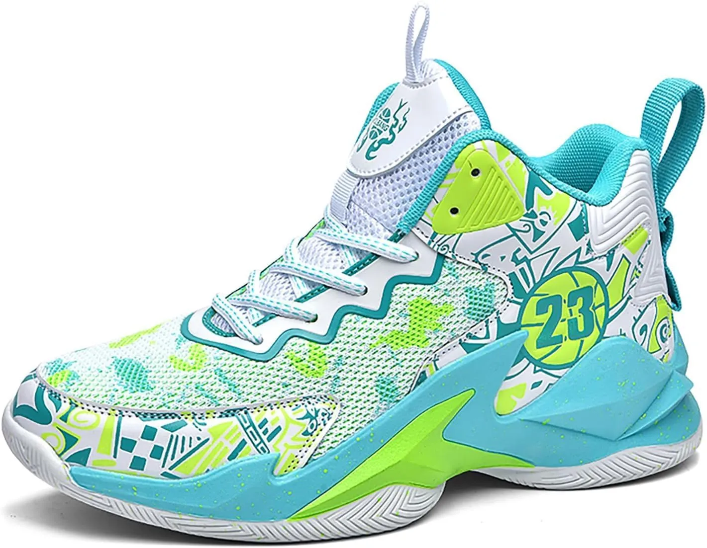 Kids Basketball Shoes High Top Youth Fashion Sneakers Girls Casual Sports Basketball Shoes Breathable Comfortable Boys Sneakers for Big Kids
