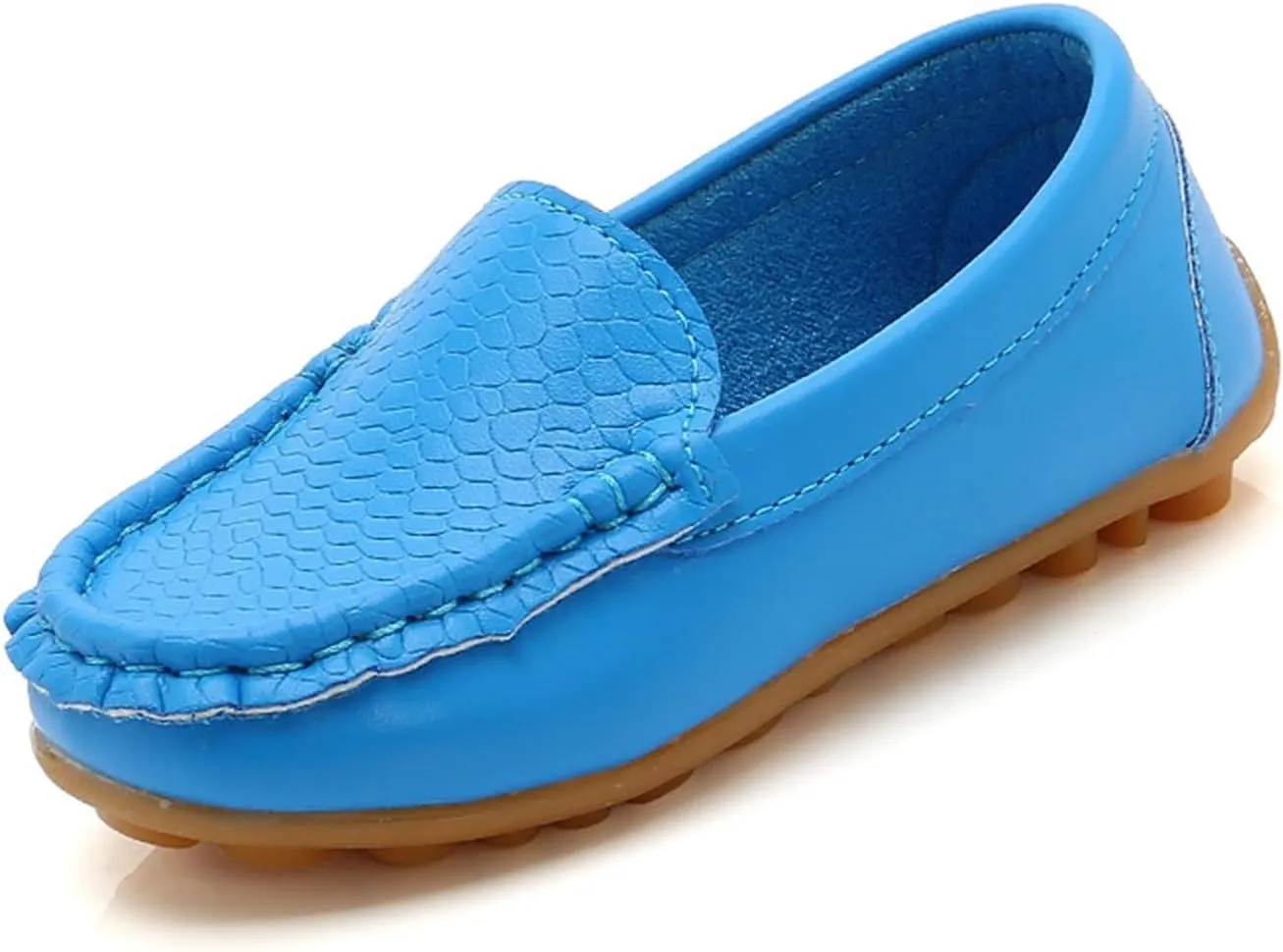 Kids Boys Girls Soft Slip On Loafers Flat Boat 𝗠occasin Schooling Daily Walking Shoes Girls Soft Leather Shoes