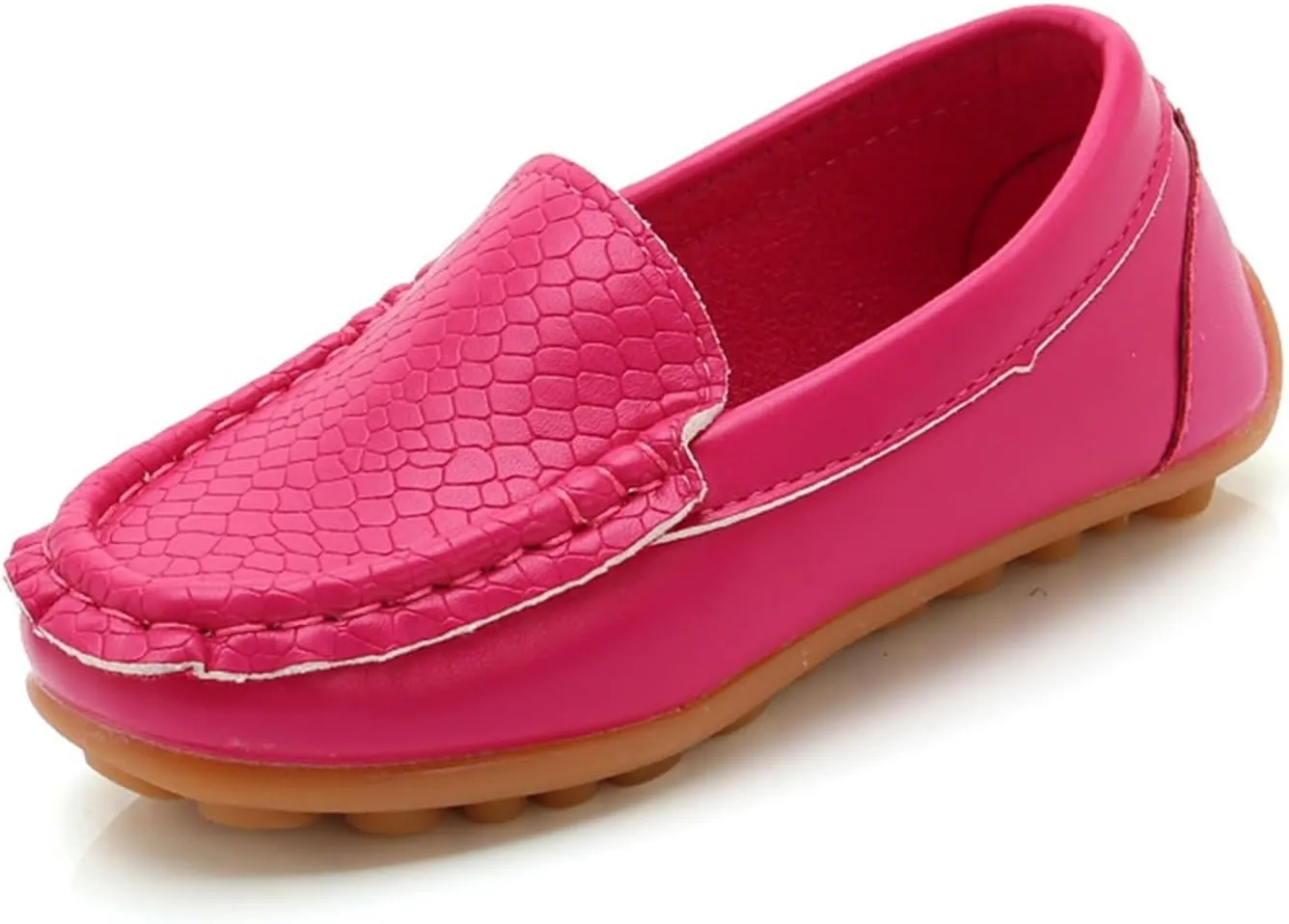 Kids Boys Girls Soft Slip On Loafers Flat Boat 𝗠occasin Schooling Daily Walking Shoes Girls Soft Leather Shoes