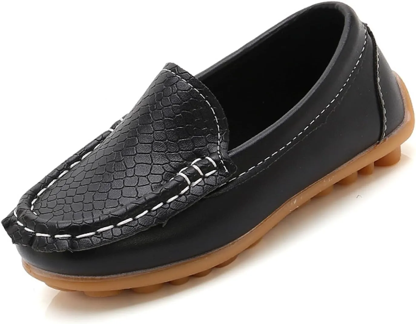 Kids Boys Girls Soft Slip On Loafers Flat Boat 𝗠occasin Schooling Daily Walking Shoes Girls Soft Leather Shoes