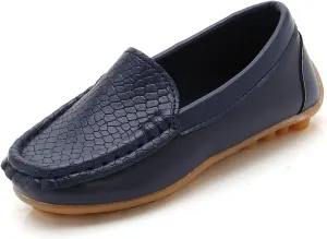 Kids Boys Girls Soft Slip On Loafers Flat Boat 𝗠occasin Schooling Daily Walking Shoes Girls Soft Leather Shoes