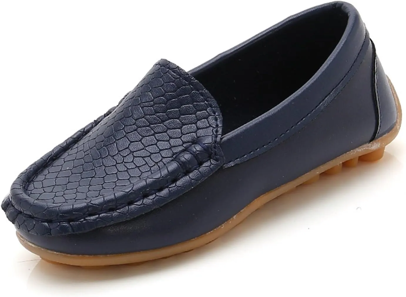 Kids Boys Girls Soft Slip On Loafers Flat Boat 𝗠occasin Schooling Daily Walking Shoes Girls Soft Leather Shoes