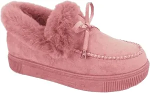 Ladmiple Boots For Women Ankle Booties Winter Warm Fur Lined Snow Boots Outdoor Short Booties Fashion Slip On Loafers Shoes