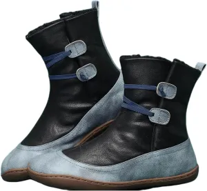 Ladmiple Snow Boots For Women Cute Tall Mid Calf Boots Warm Ankle Booties Slip On Outdoor Fur Lined Walking Winter Shoes