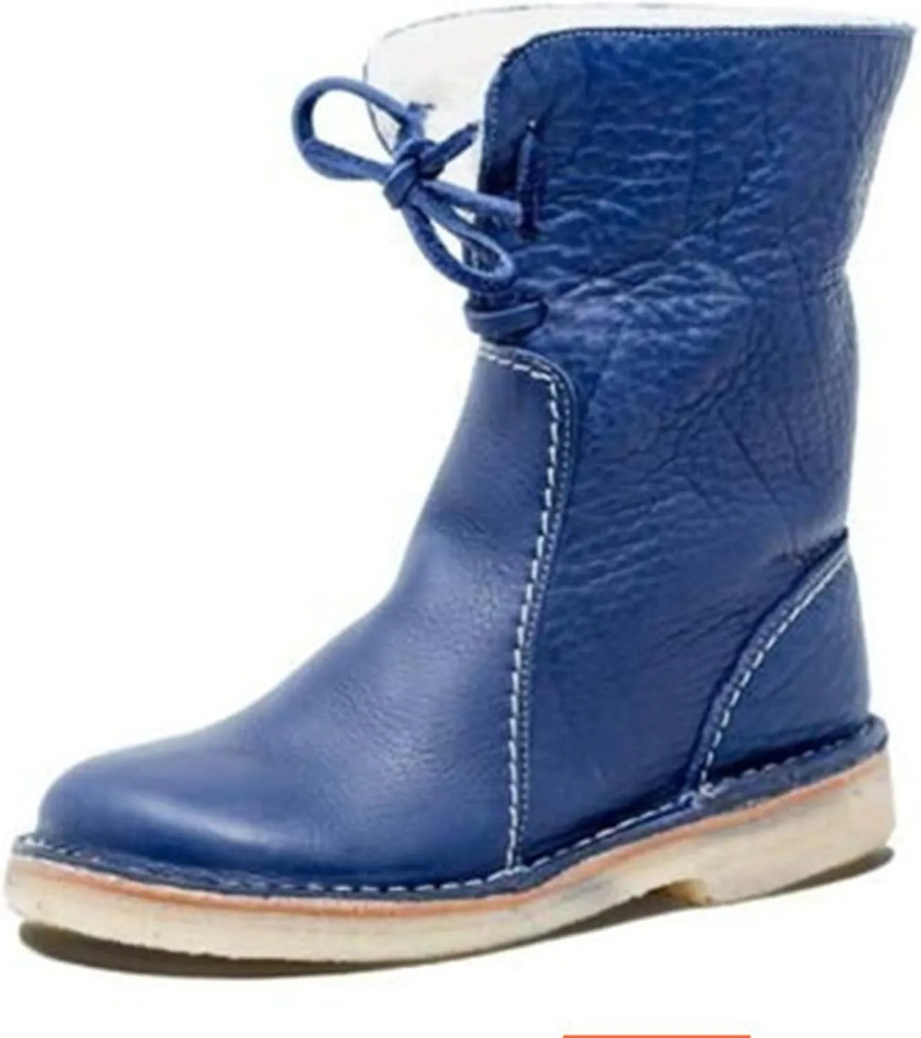 Ladmiple Snow Boots For Women Cute Tall Mid Calf Winter Boots Faux Fur Lined Slip On Ankle Booties Fashion Casual Warm Shoes
