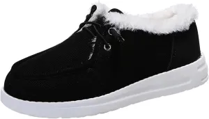 Ladmiple Winter Boots For Women Cute Warm Fur Lined Snow Boots Slip On Comfortable Fashion Outdoor Short Ankle Booties