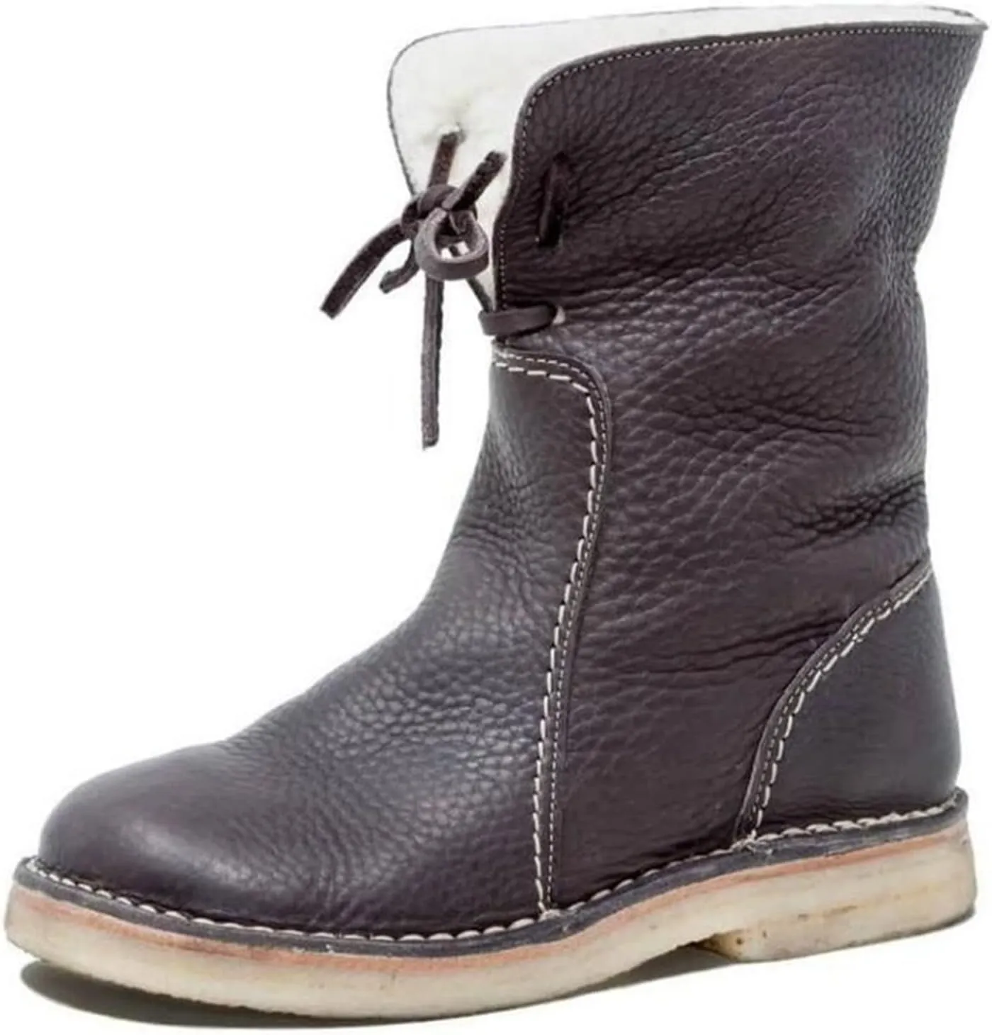 Ladmiple Winter Boots For Women Fashion Snow Boots Faux Fur Lining Classic Anti-Slip Warm Slip On Memory Foam Ankle Booties