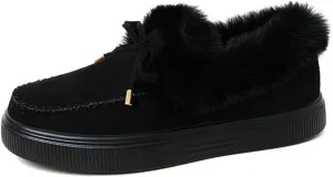 Ladmiple Winter Boots For Women Tall Mid Calf Warm Fur Lined Snow Boots Outdoor Fashion Comfortable Slip On Walking Shoes