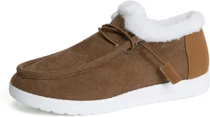 Ladmiple Winter Boots For Women Warm Snow Boots Classic Faux Fur Lined Slip On Ankle Booties Fashion Casual Loafers Shoes