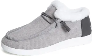 Ladmiple Winter Boots For Women Warm Snow Boots Fur Lined Anti-Slip Outdoor Slip On Ankle Booties Comfortable Loafers