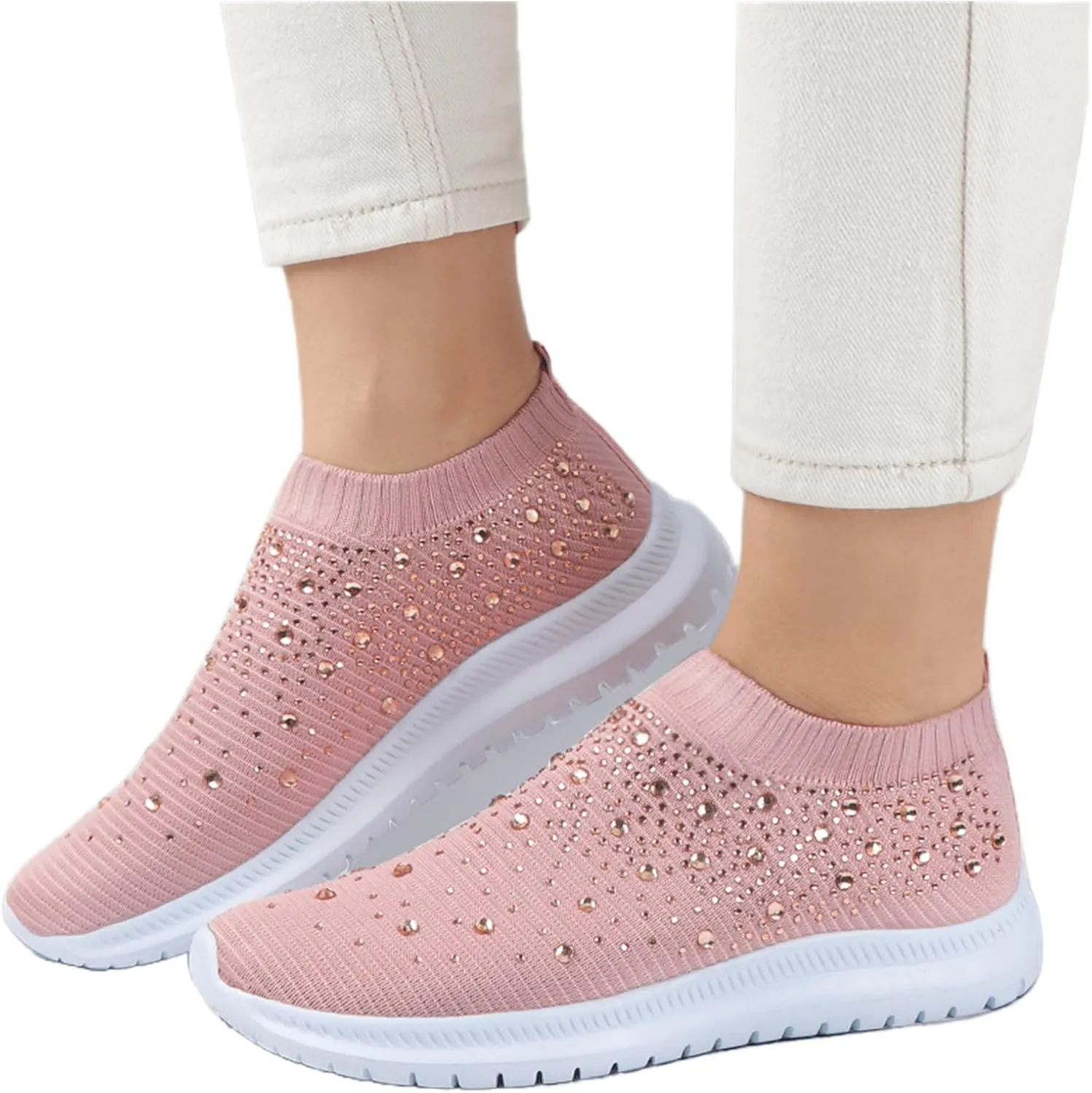 Lausiuoe Running Shoes For Women Arch Support Lightweight Tennis Shoes Non Slip Gym Workout Breathable Walking Sneakers
