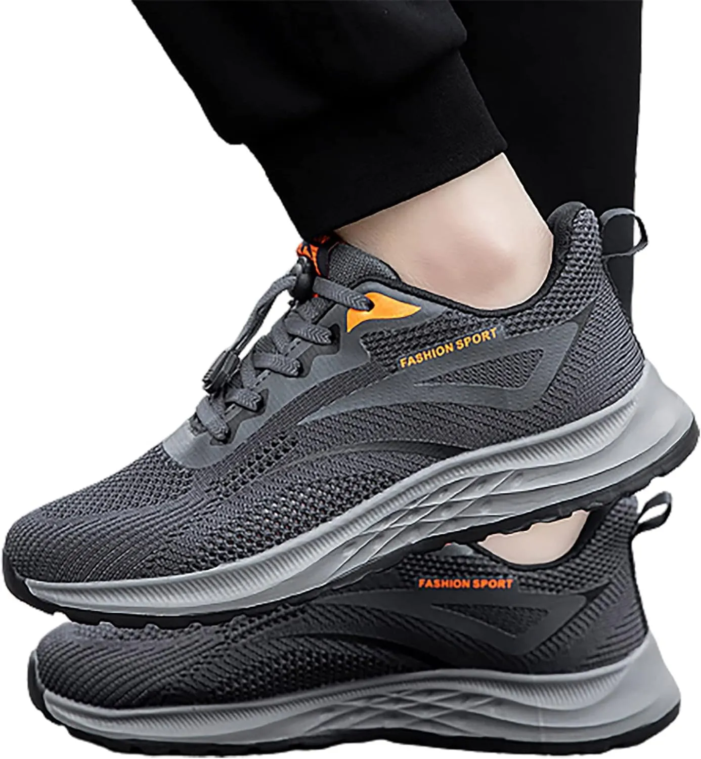 Lightweight Arch Support Sneakers for Men Lightweight Breathable Walking Shoe Gym Tennis Non Slip Walking Shoes