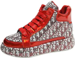 Lightweight Breathable Basketball Shoes,Men's High-Top Athletic Sneakers, with Ankle Support and Cushioned Sole for Running, Training, and Street Style