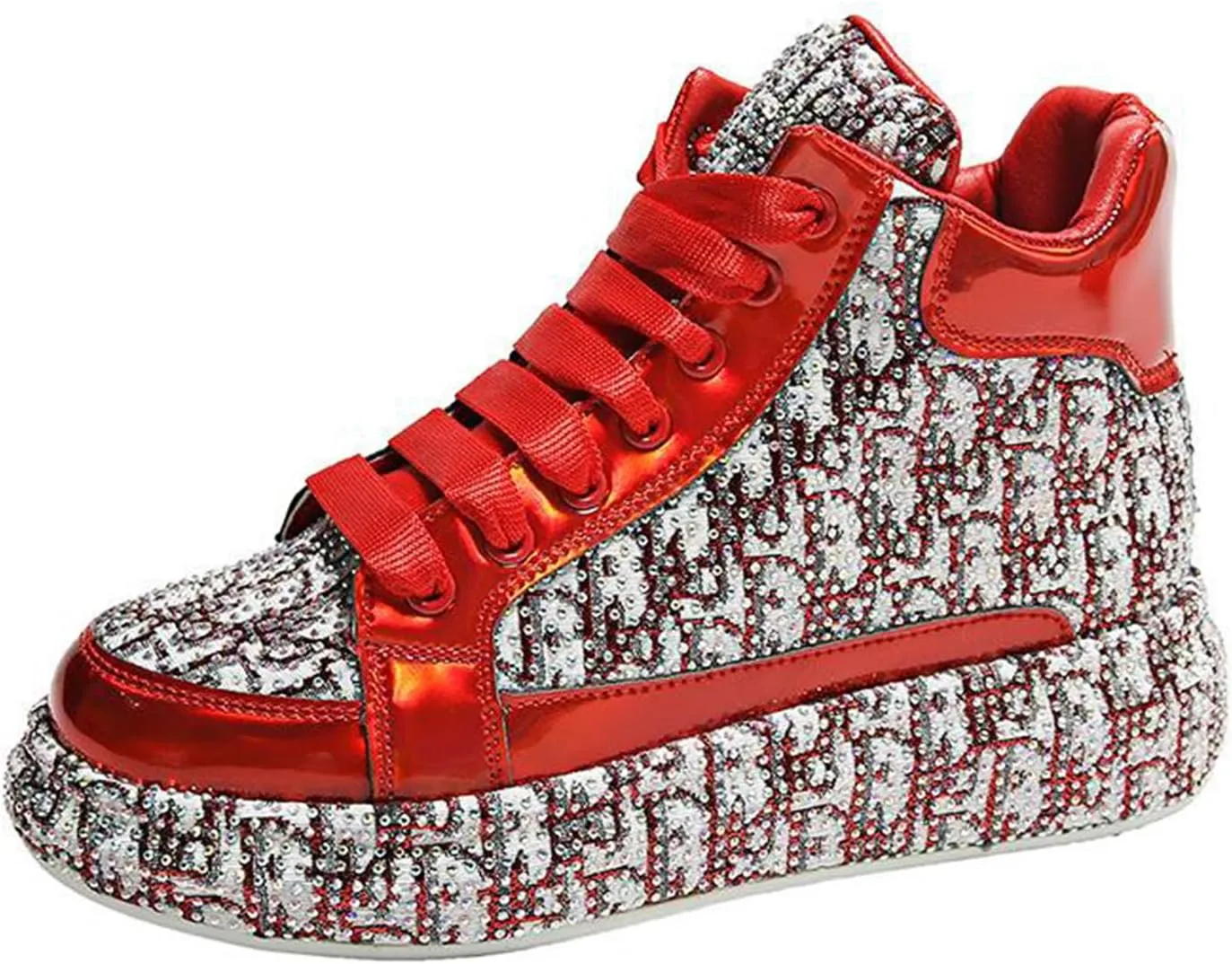 Lightweight Breathable Basketball Shoes,Men's High-Top Athletic Sneakers, with Ankle Support and Cushioned Sole for Running, Training, and Street Style