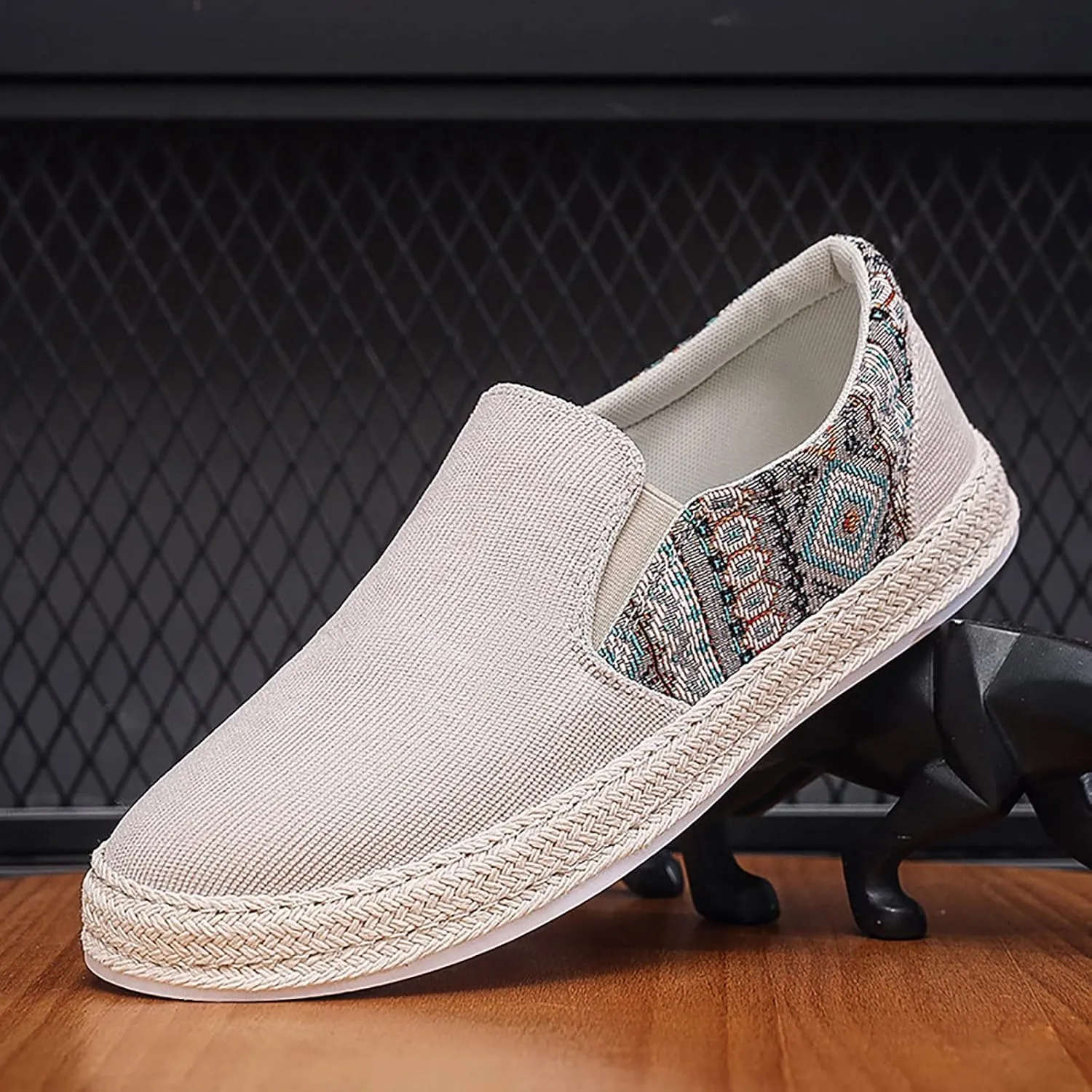 Lightweight Diabetic Shoes for Men Slip On Lightweight Breathable Fashion Sneaker Soft Flat Soled Elderly Shoes