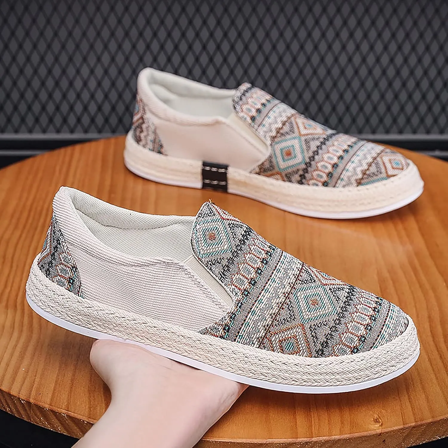 Lightweight Diabetic Shoes for Men Slip On Lightweight Breathable Fashion Sneaker Soft Flat Soled Elderly Shoes