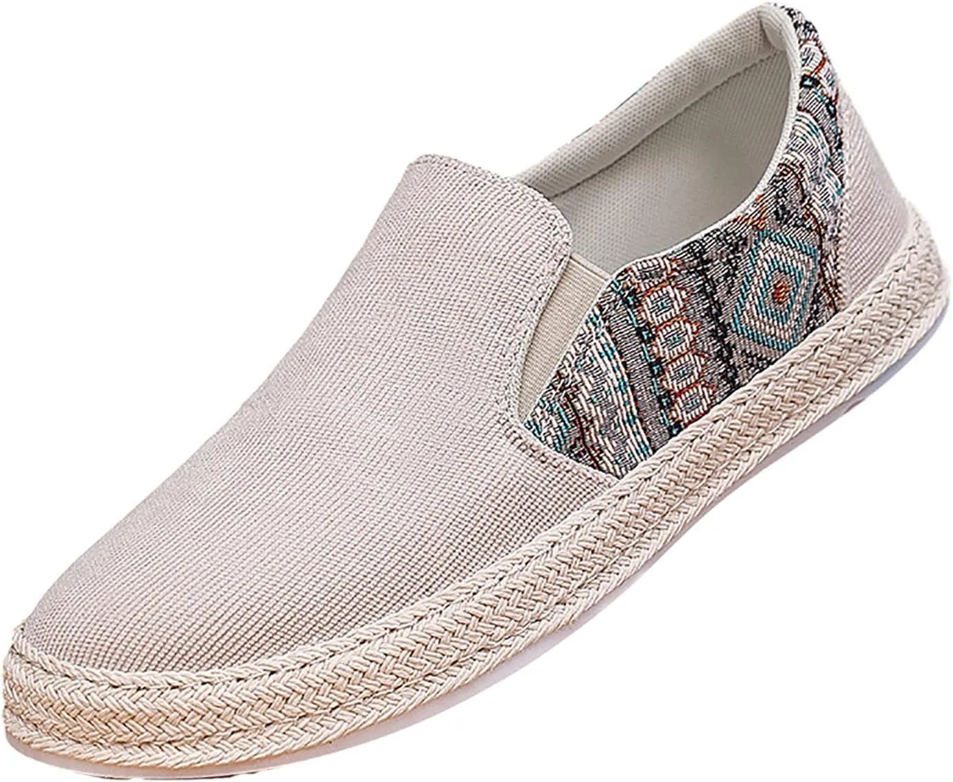 Lightweight Diabetic Shoes for Men Slip On Lightweight Breathable Fashion Sneaker Soft Flat Soled Elderly Shoes