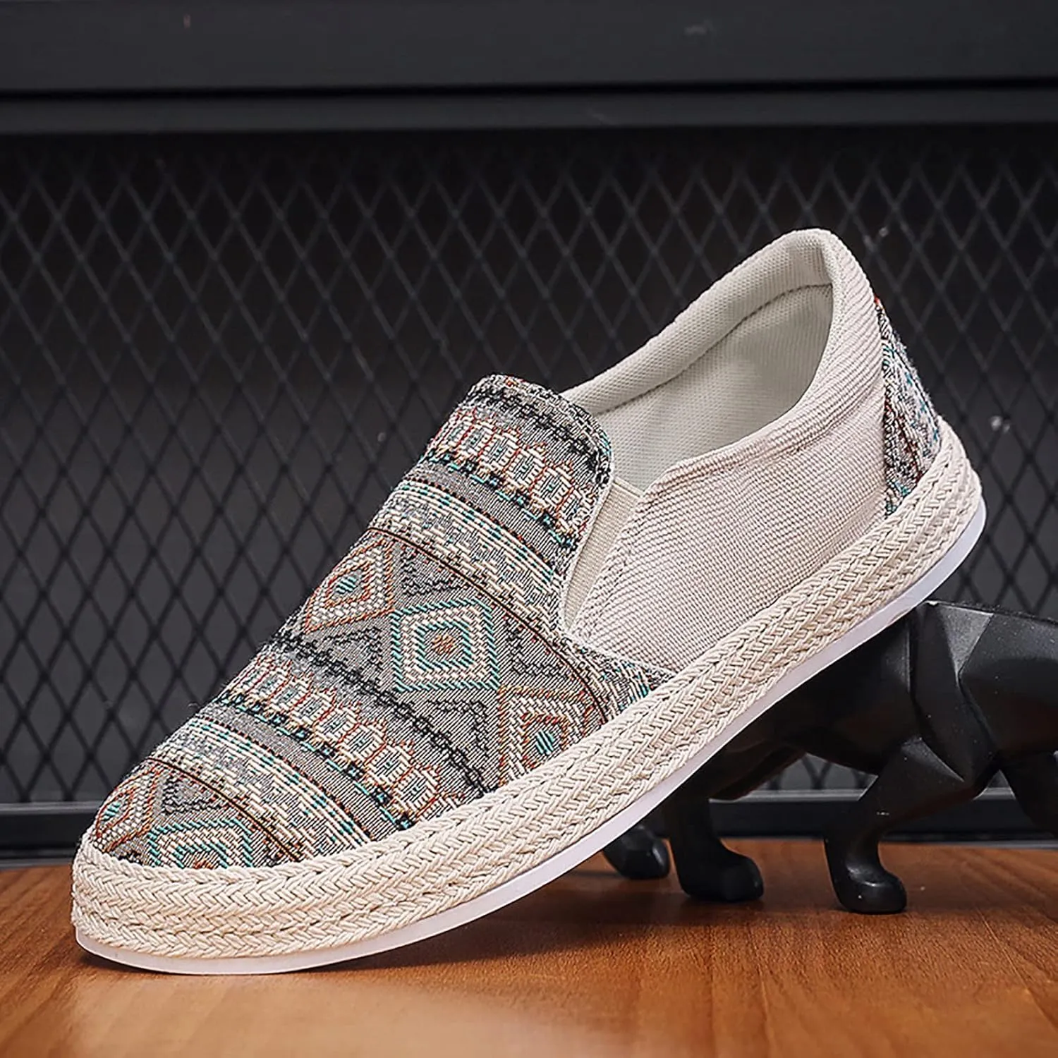 Lightweight Diabetic Shoes for Men Slip On Lightweight Breathable Fashion Sneaker Soft Flat Soled Elderly Shoes